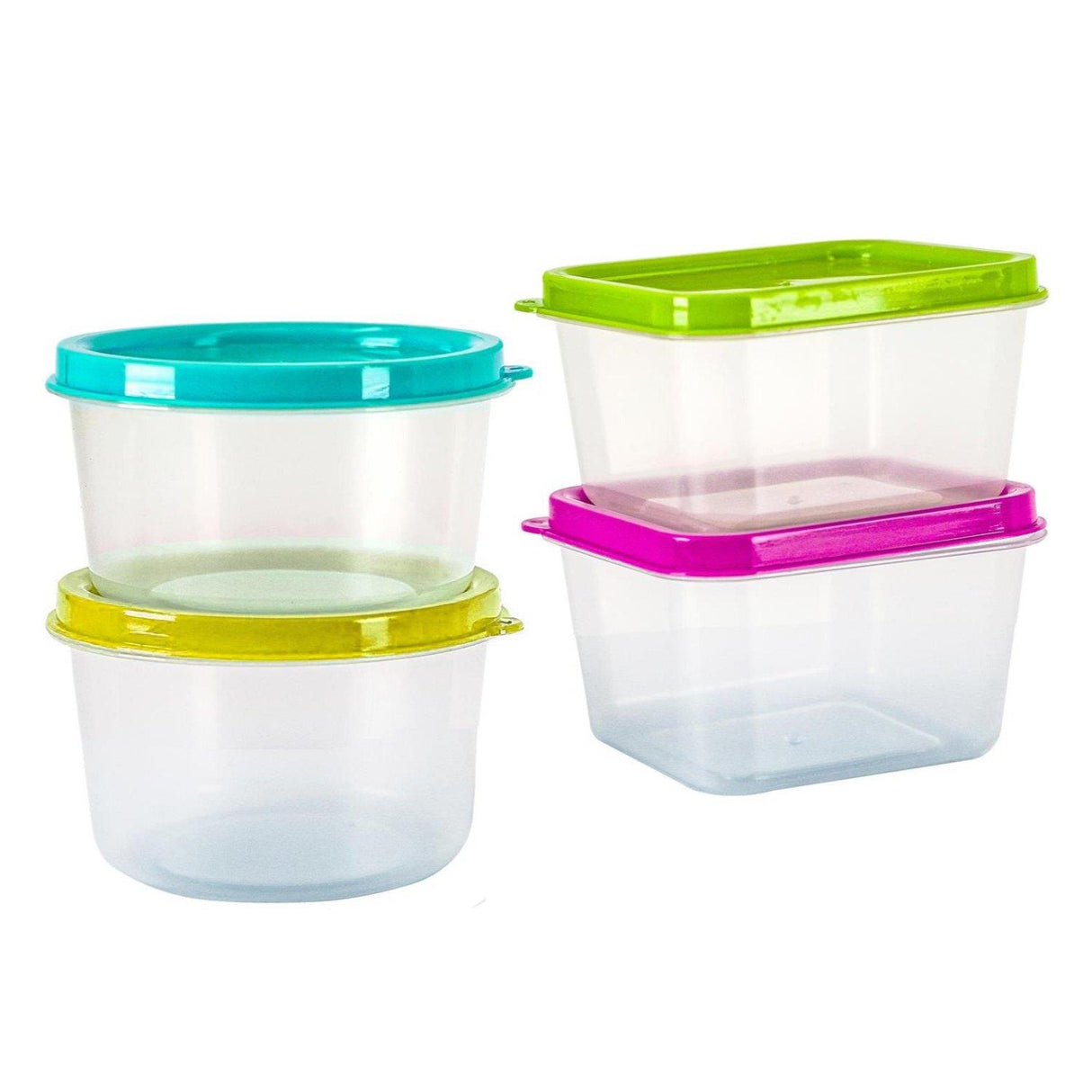Set of 4 Mini Food Storage Containers with Lids by GEEZY - UKBuyZone