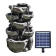 Rock Solar Water Feature Outdoor With LED by GEEZY - UKBuyZone