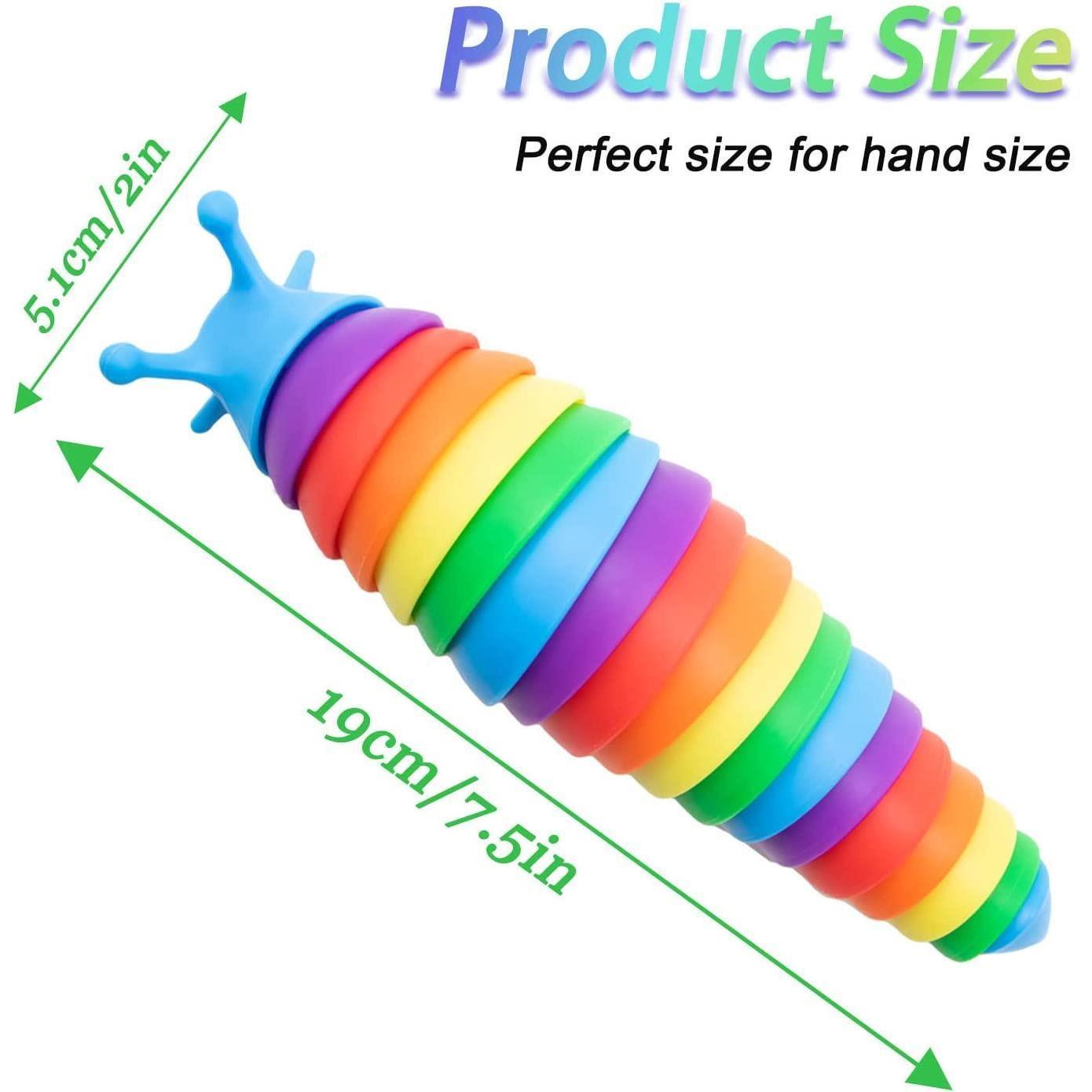Rainbow Fidget Slug Toy by The Magic Toy Shop - UKBuyZone