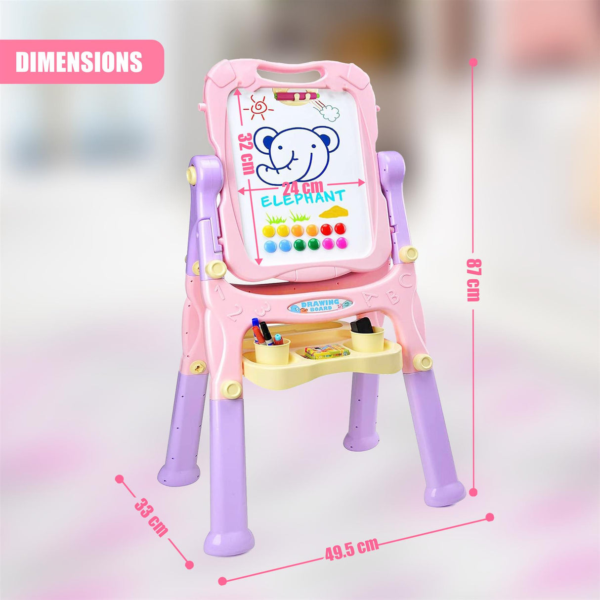 Pink Folding Double-Sided Magnetic Drawing Board by The Magic Toy Shop - UKBuyZone