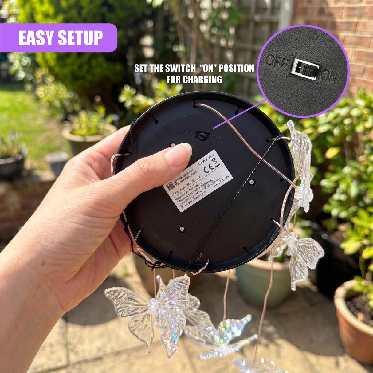 Solar Butterfly LED Wind Chimes