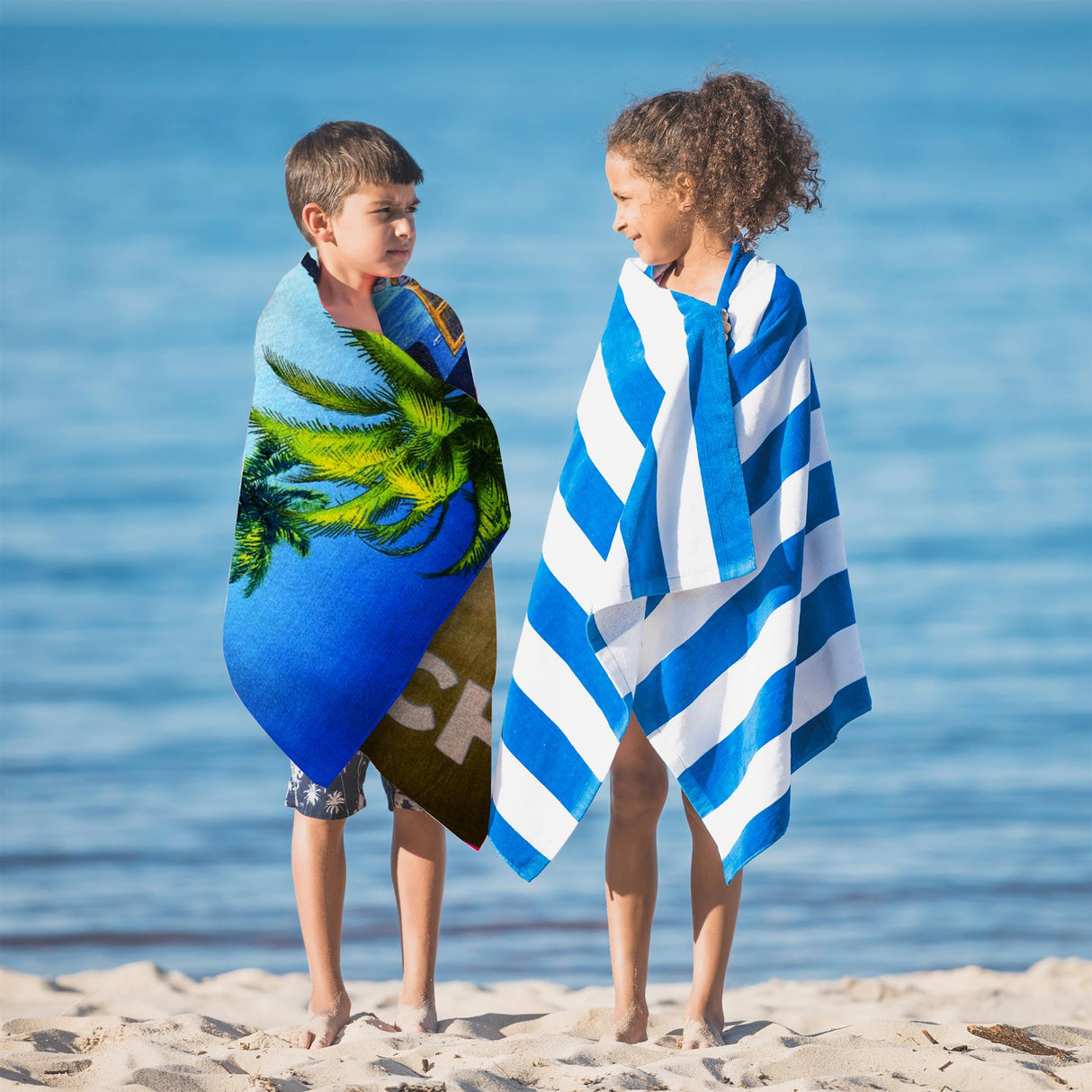 Enjoy The Beach Design Large Towel by Geezy - UKBuyZone
