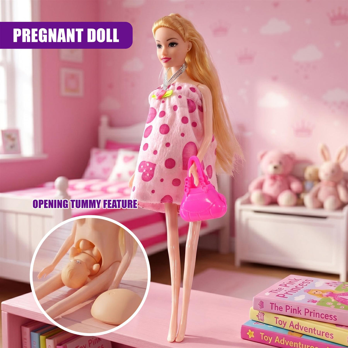BiBi Mum to be Doll - Pregnant Doll & Accessories (29 cm / 11")