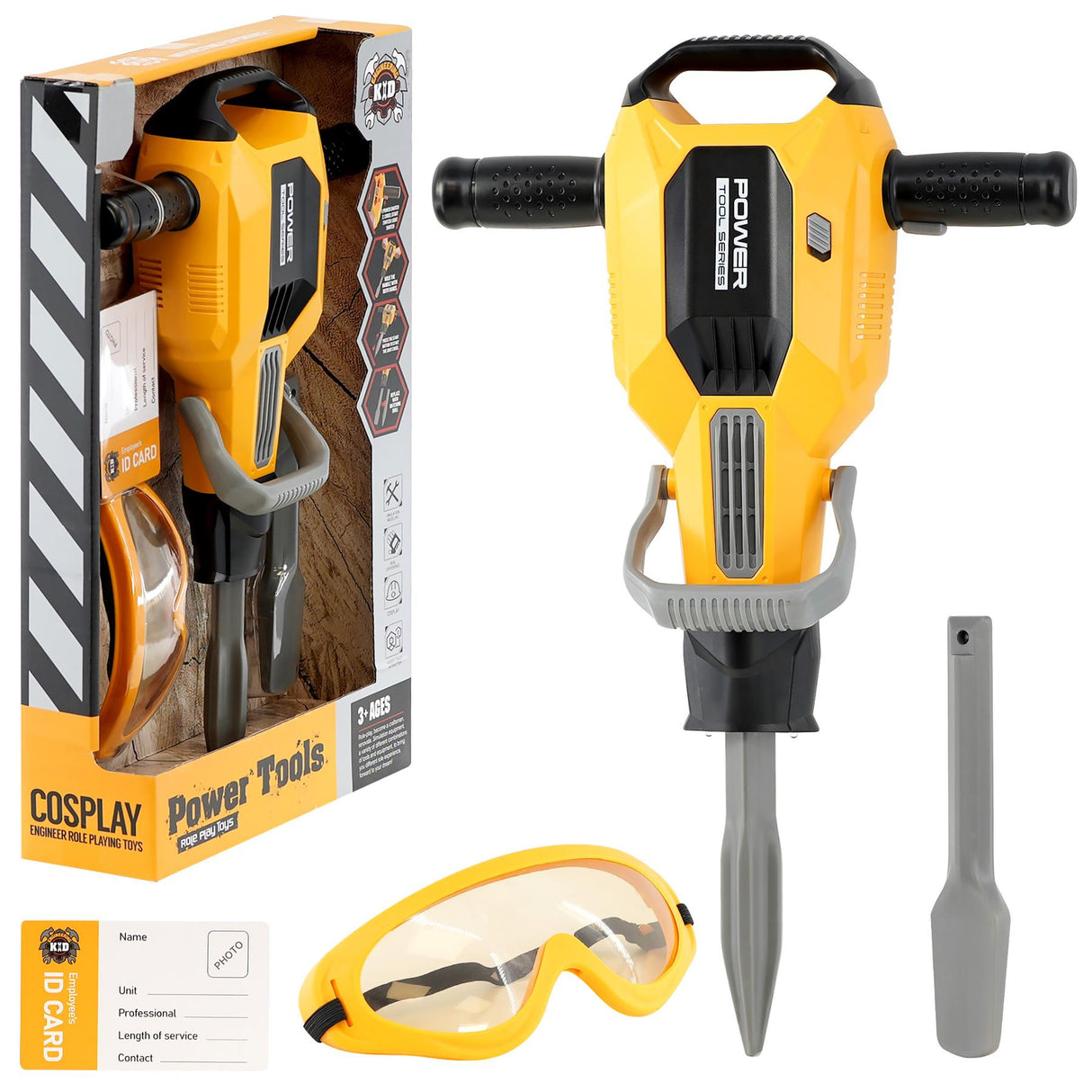 Kids Pretend Jackhammer Toy by The Magic Toy Shop - UKBuyZone