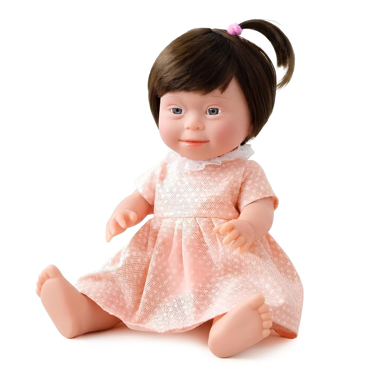 BiBi Doll Down Syndrome Girl - Brown Hair (36 cm / 14")
