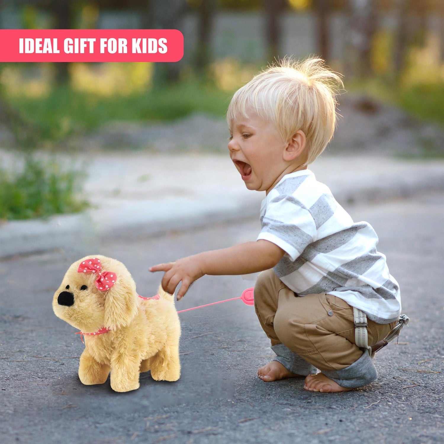 Fluffy Plush Walking & Talking Dog Toy by The Magic Toy Shop - UKBuyZone