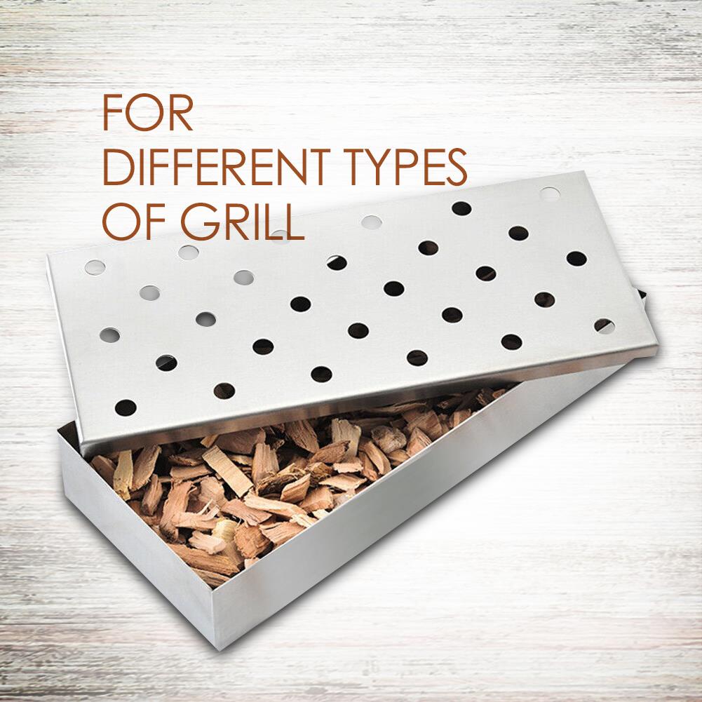 BBQ Smoker Box for Wooden Chips by GEEZY - UKBuyZone