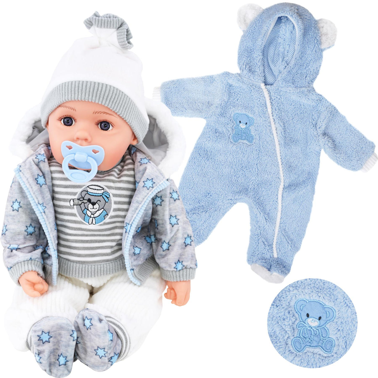 BiBi Baby Doll "Navy" (Sleepy Boy) (50 cm / 20") by BiBi Doll - UKBuyZone