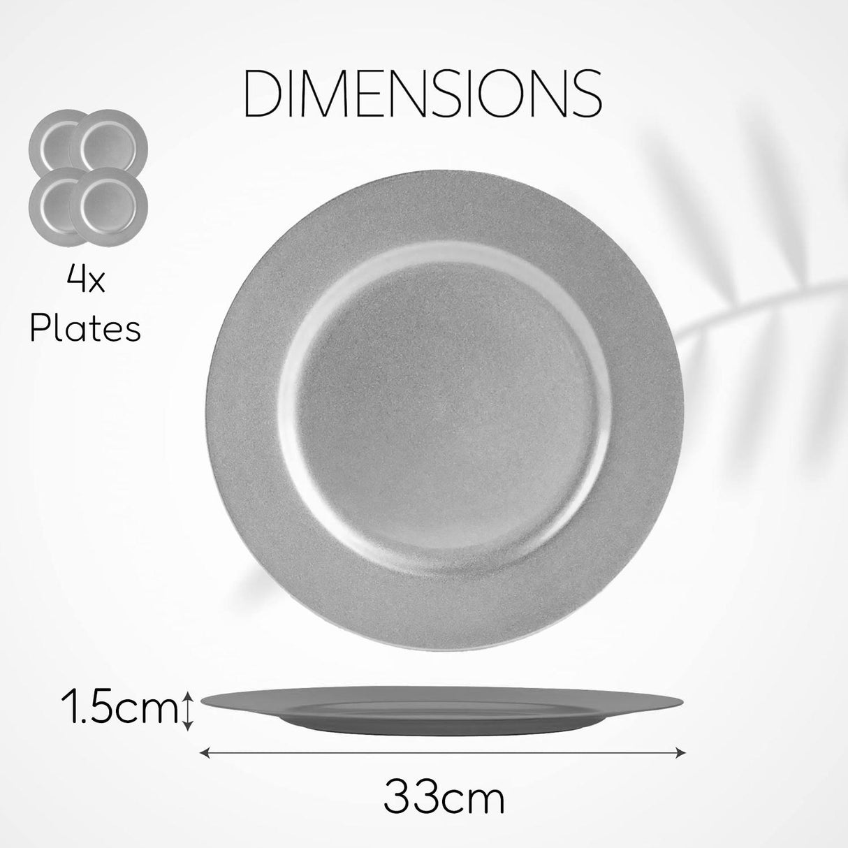 Metallic Charger Plates Set of 4 by GEEZY - UKBuyZone