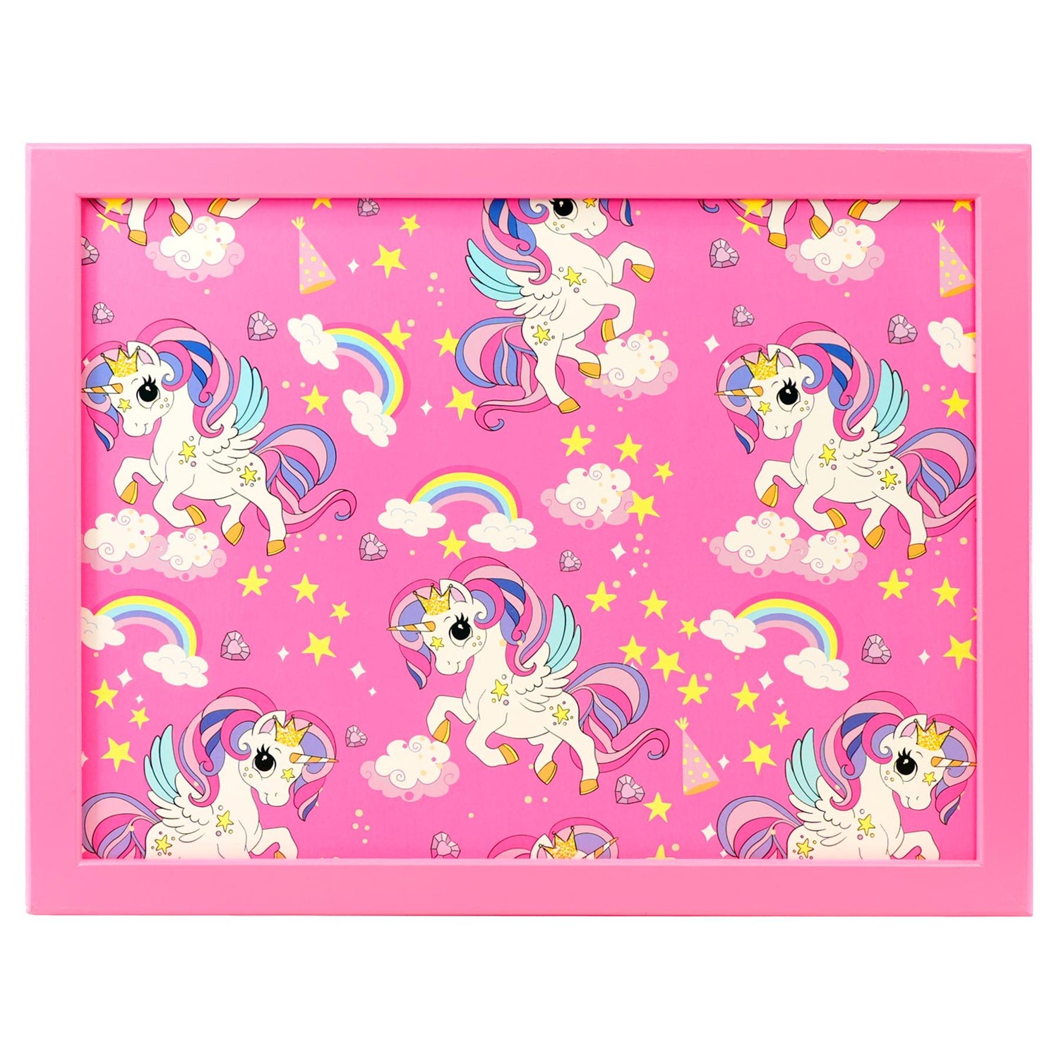 Rainbow Unicorns Lap Tray by Geezy - UKBuyZone