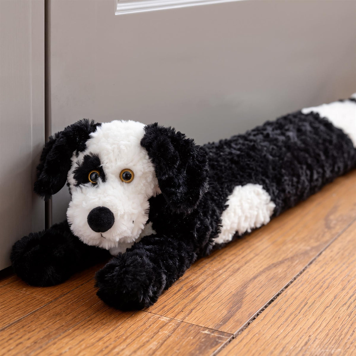 Novelty Black Dog Draught Excluder for Doors