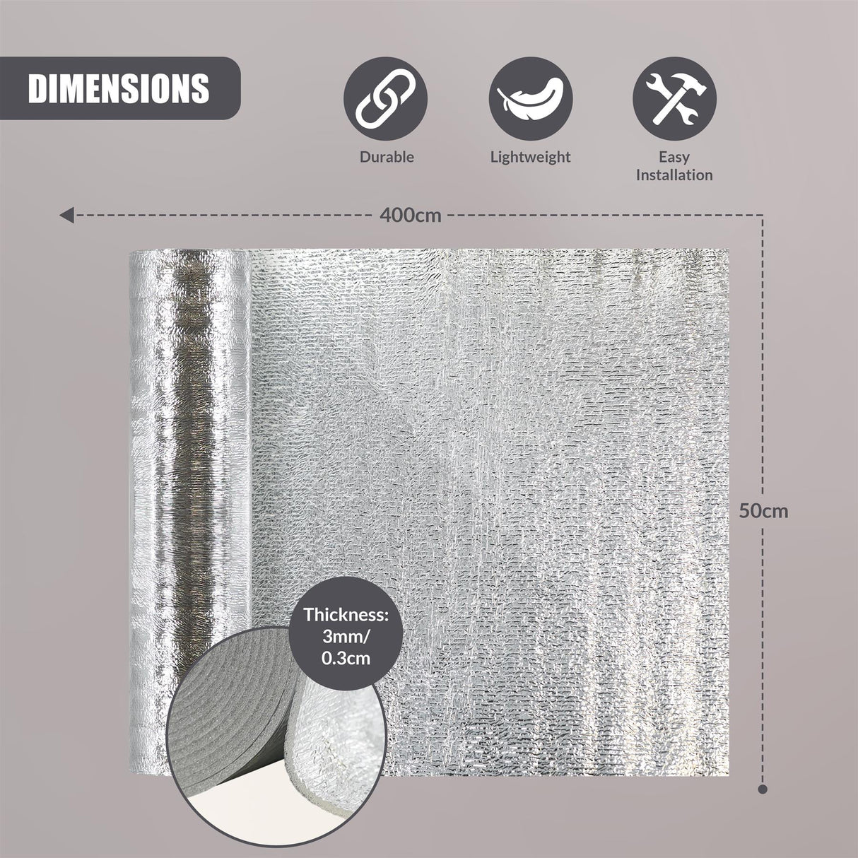 Radiator Foil 50x400 cm by GEEZY - UKBuyZone