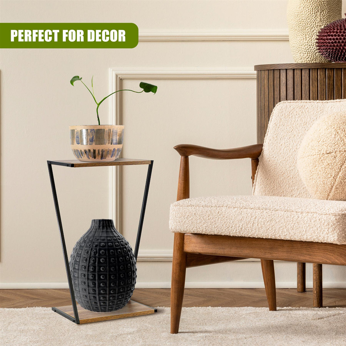 2 Tier Wooden Flower Pot Stand by GEEZY - UKBuyZone