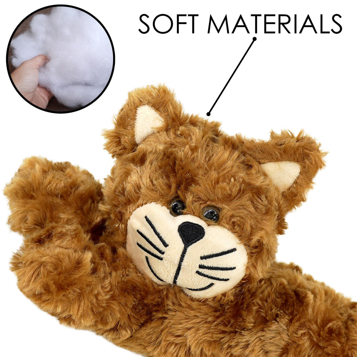 Novelty Draught Excluder for Doors Brown Cat Design by GEEZY - UKBuyZone