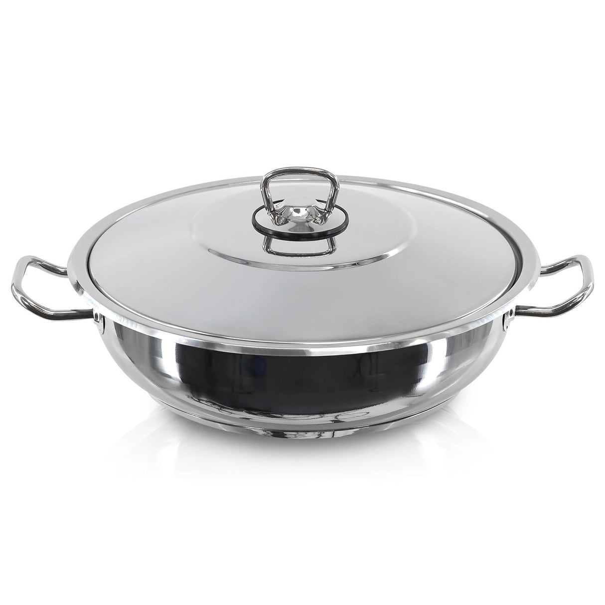 Gastro Shallow Pot With Lid 24 x 6 cm by Hascevher - UKBuyZone