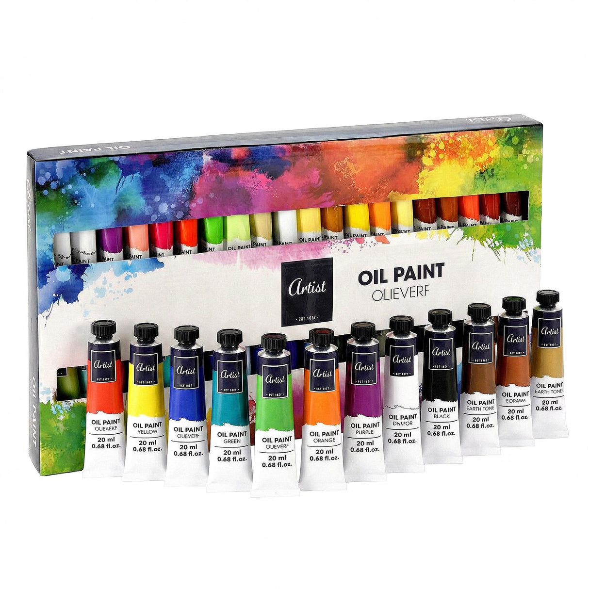 40 Piece Oil Paint Set