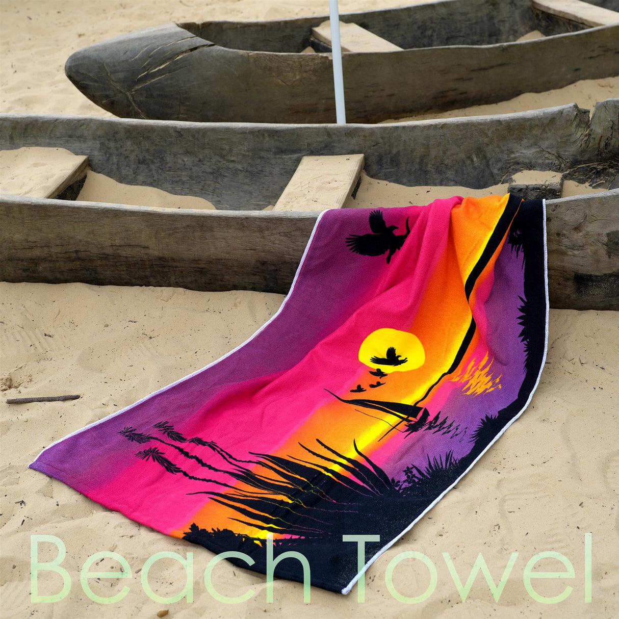 Sunrise Design Large Towel by Geezy - UKBuyZone