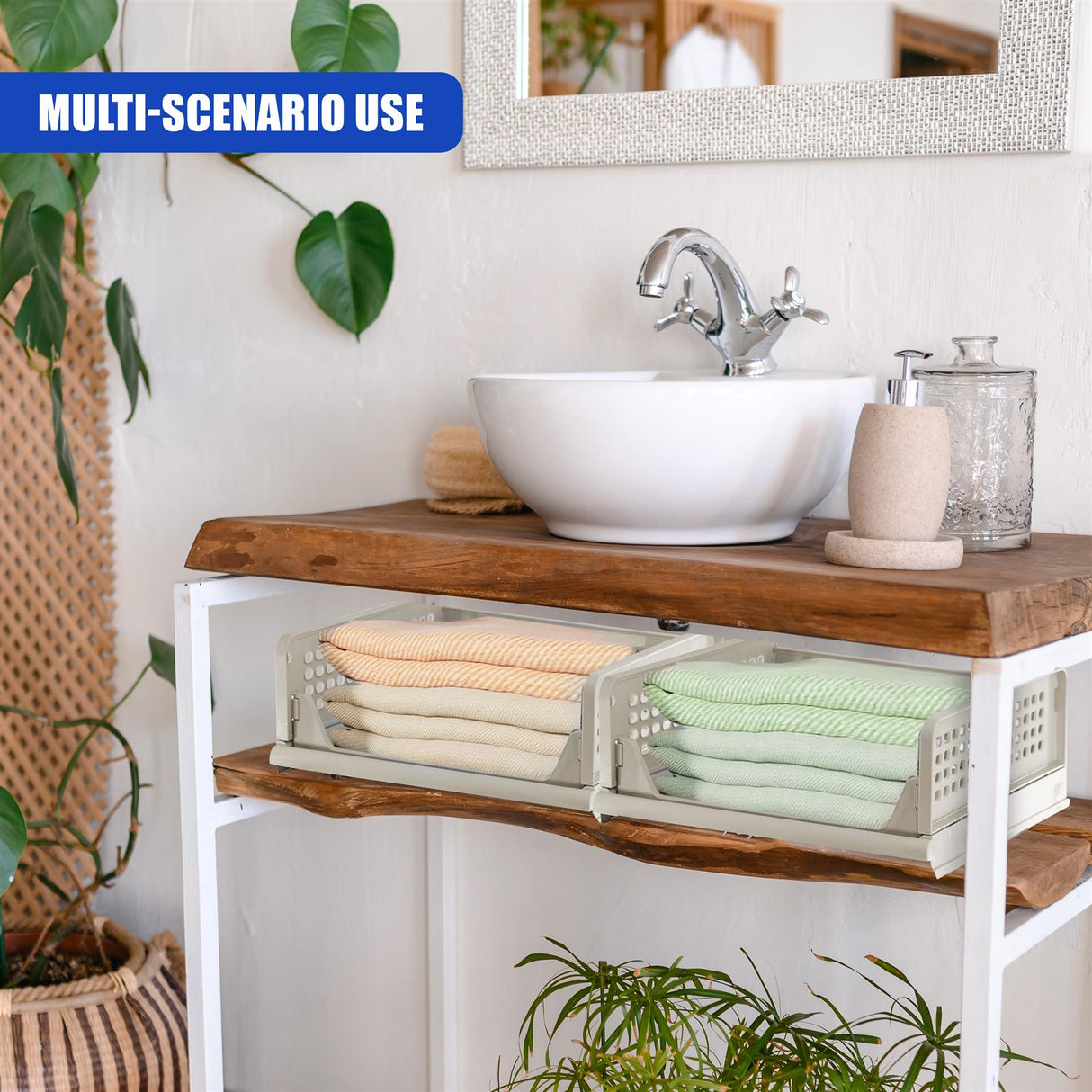 Foldable Shelf Drawers Set of 4 by GEEZY - UKBuyZone