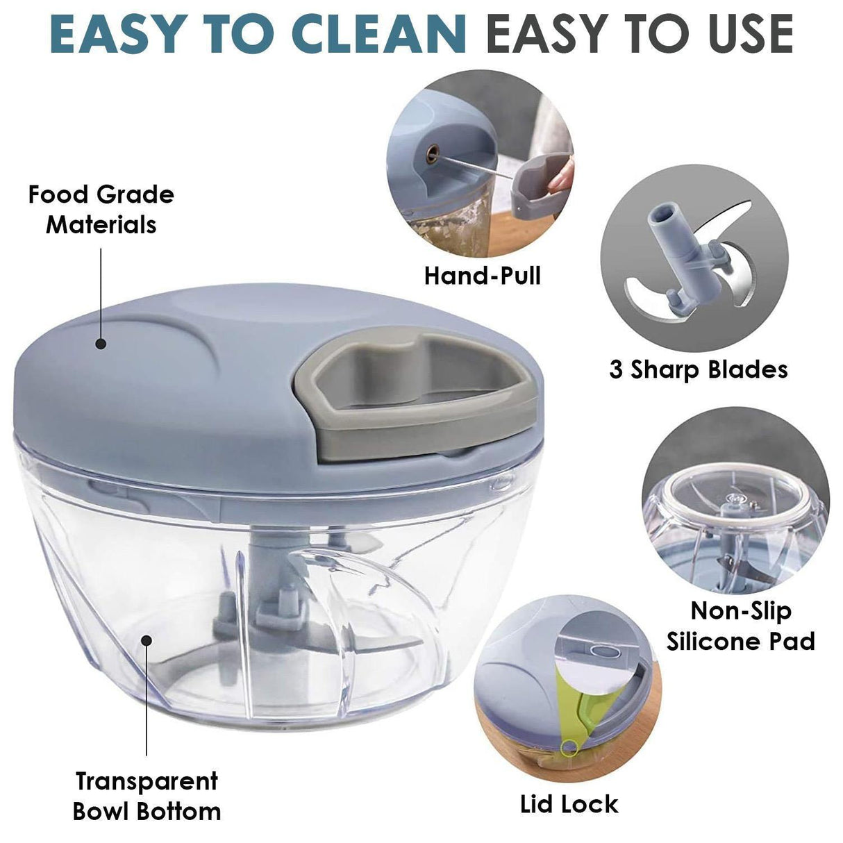Pull Cord Manual Vegetable Cutter by GEEZY - UKBuyZone