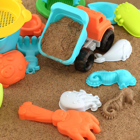 Sand Truck & Accessories Set 16 Pieces by The Magic Toy Shop - UKBuyZone
