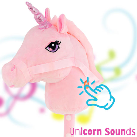 Pink Hobby Horse Unicorn by The Magic Toy Shop - UKBuyZone