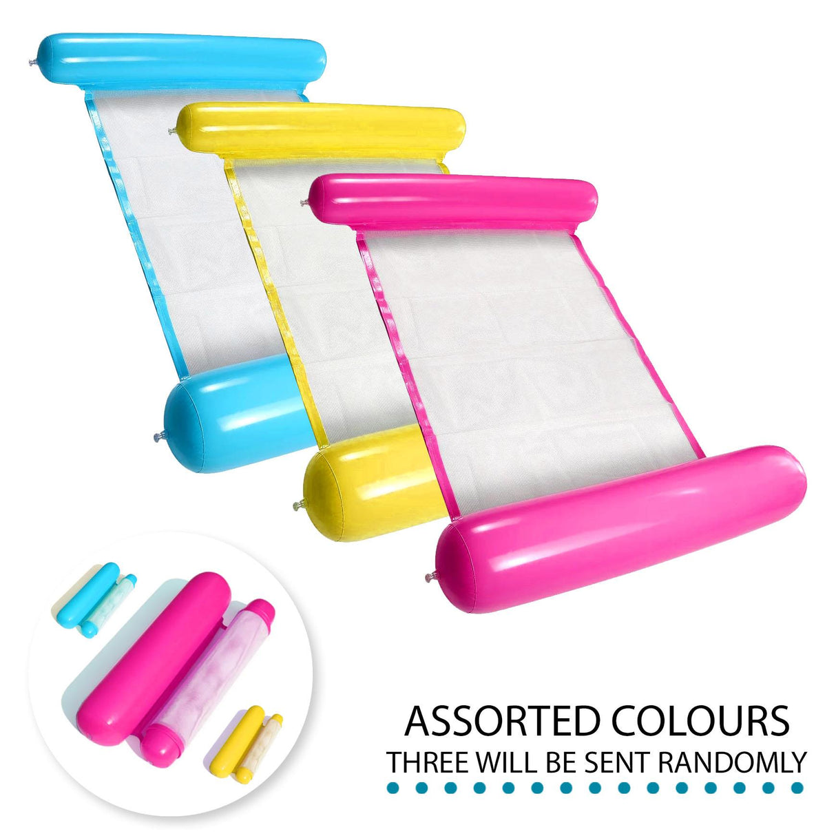 Floating Inflatble Water Hammock Set of 3 by GEEZY - UKBuyZone