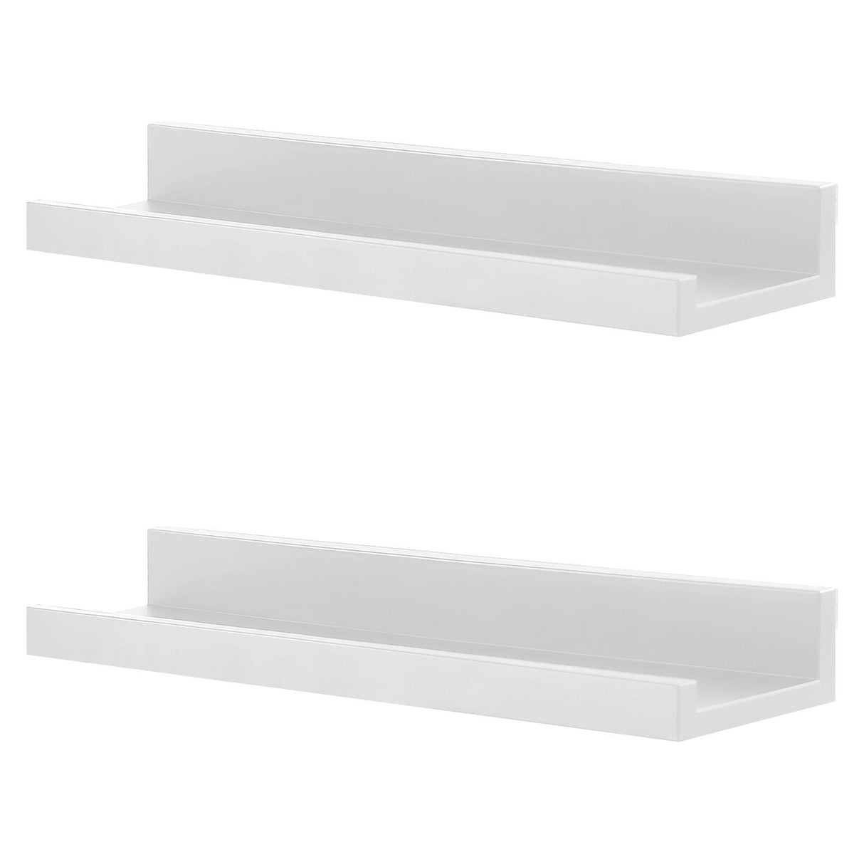 White Wall Hanging Shelf 45 cm Pack 2