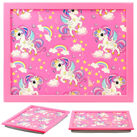 Rainbow Unicorns Lap Tray by Geezy - UKBuyZone