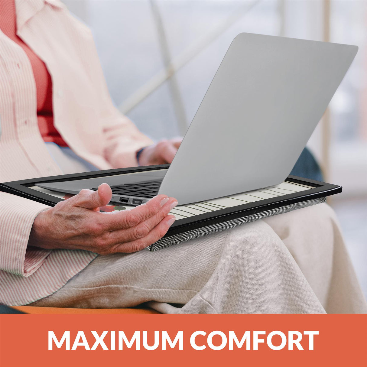 Lap Tray With Bean Bag Cushion (Poppies) by Geezy - UKBuyZone