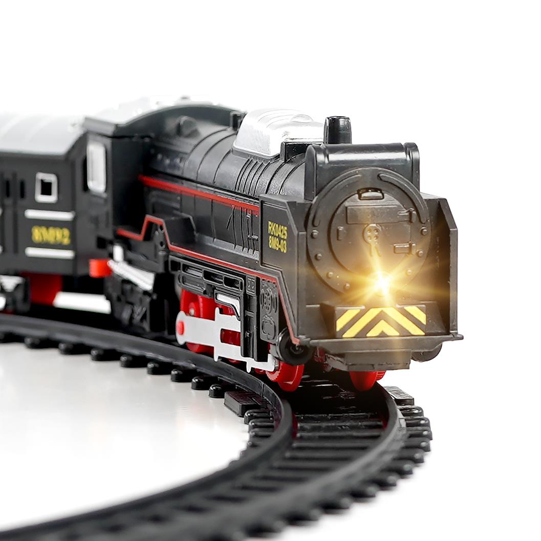 Classic Train Set with Tracks and Headlight by The Magic Toy Shop - UKBuyZone