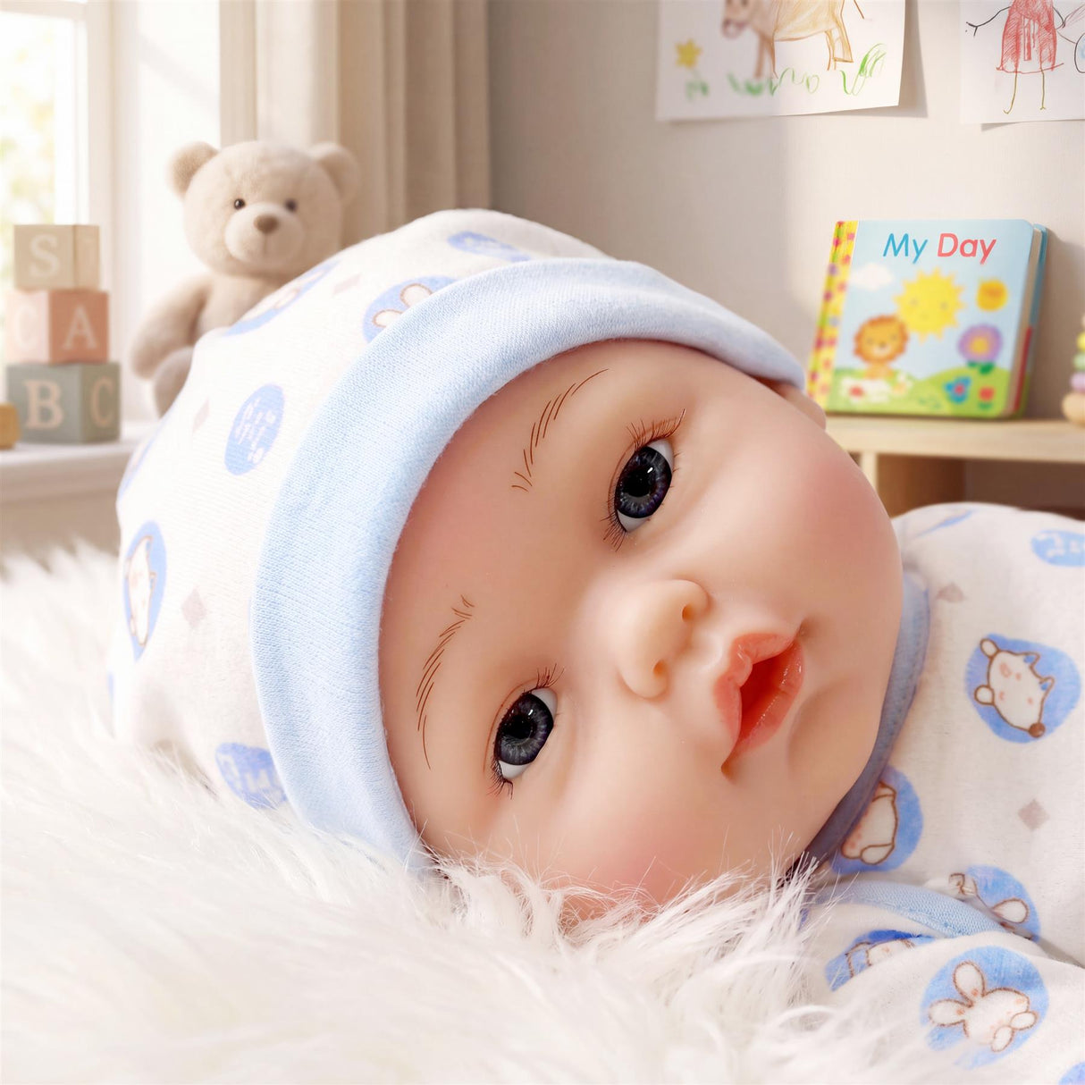 BiBi Doll Reborn Boy "Azul" (43 cm / 17")