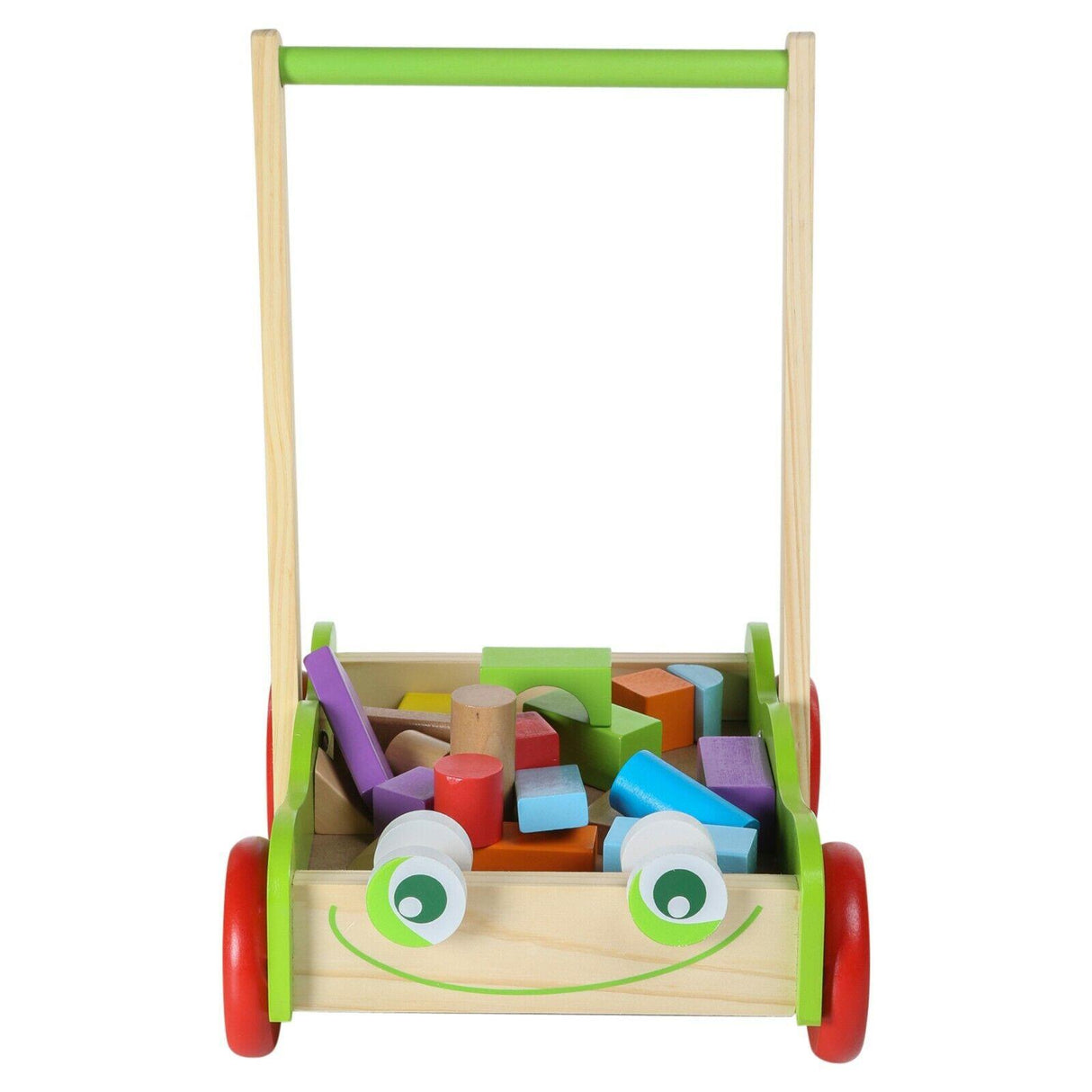Wooden Baby Walker with 20 Blocks