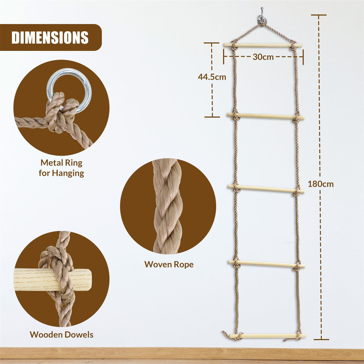 Hanging Blanket Ladder by GEEZY - UKBuyZone