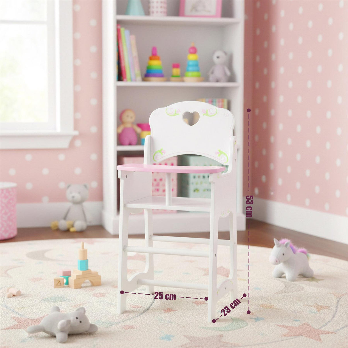 BiBi Furniture - Wooden Doll High Chair