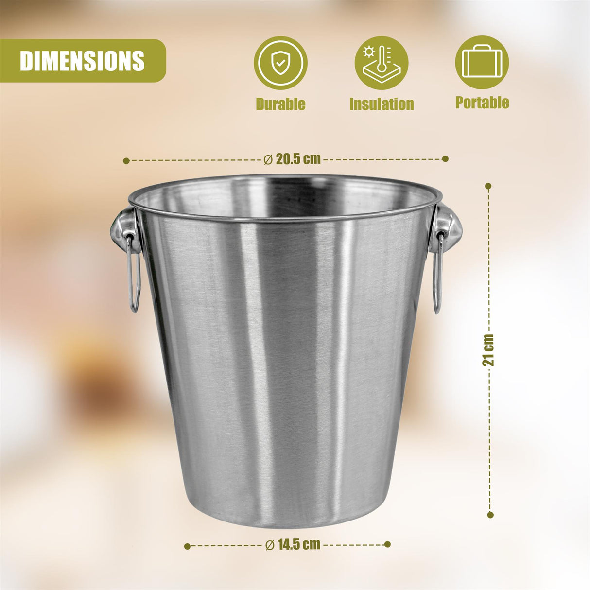 Wine Bucket Brushed Finish by Geezy - UKBuyZone