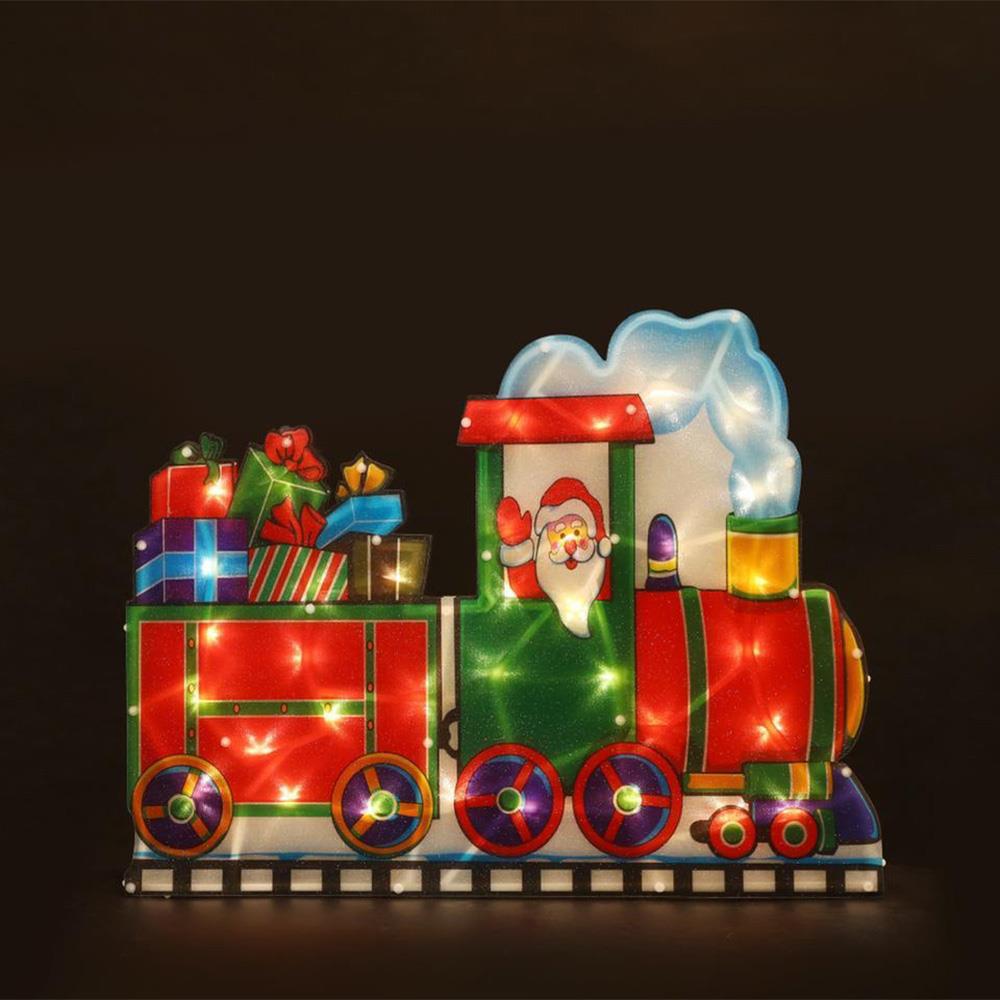 Christmas Silhouette Lights Santa in Train by GEEZY - UKBuyZone