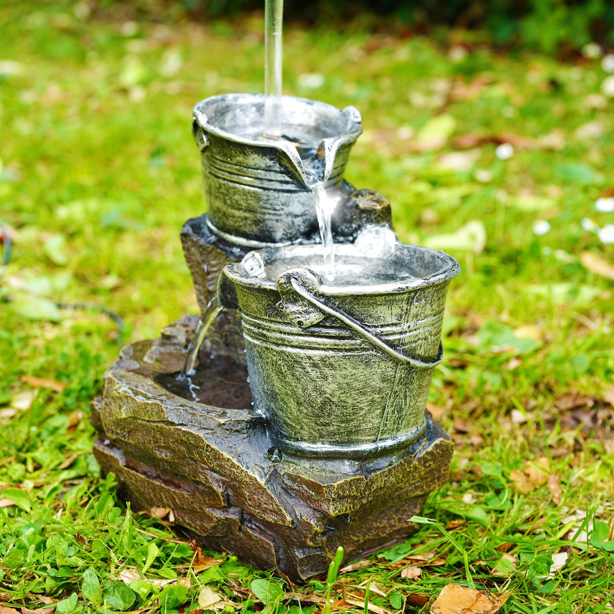 Tap Design Water Feature Outdoor With LED by GEEZY - UKBuyZone