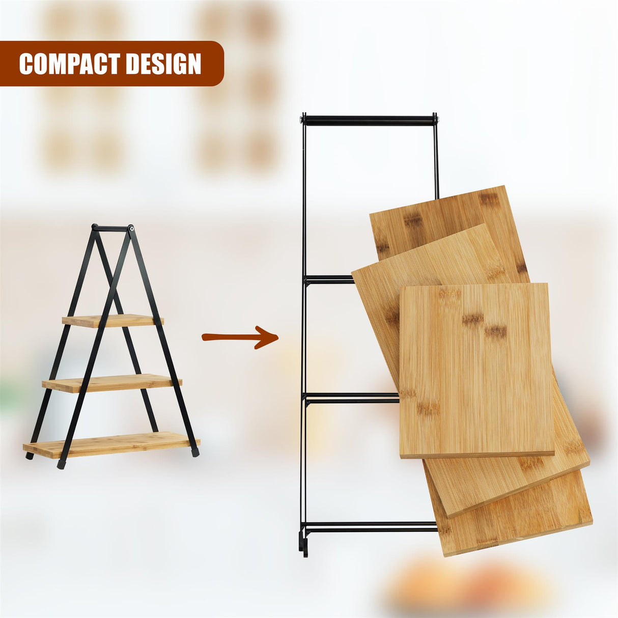 3 Tier Bamboo Serving Stand by GEEZY - UKBuyZone