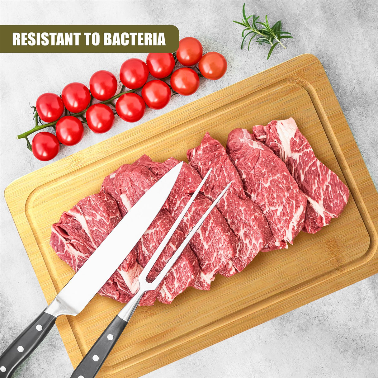 Large Bamboo Chopping Board 37x25cm by GEEZY - UKBuyZone