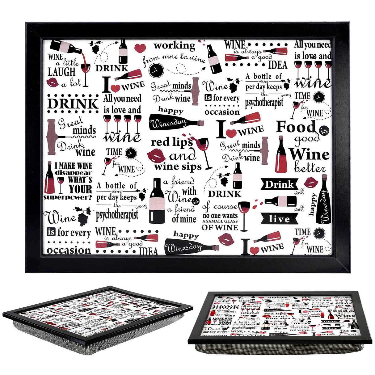 Wine Design Tray With Bean Bag Cushion by Geezy - UKBuyZone