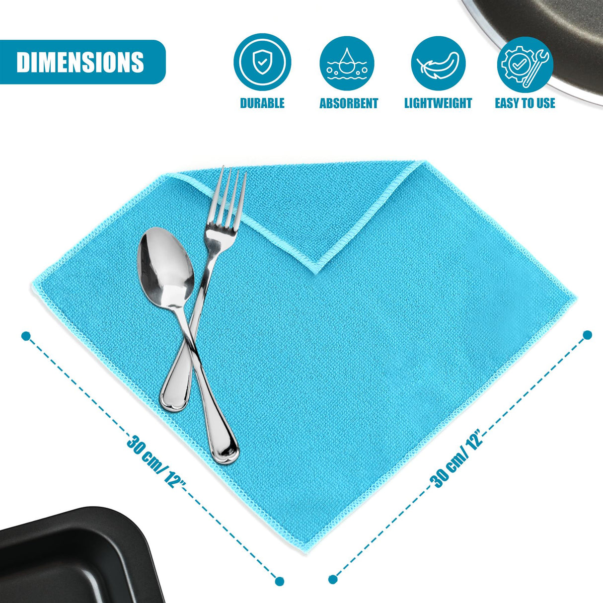 Set Of 10 Microfibre Cleaning Cloths