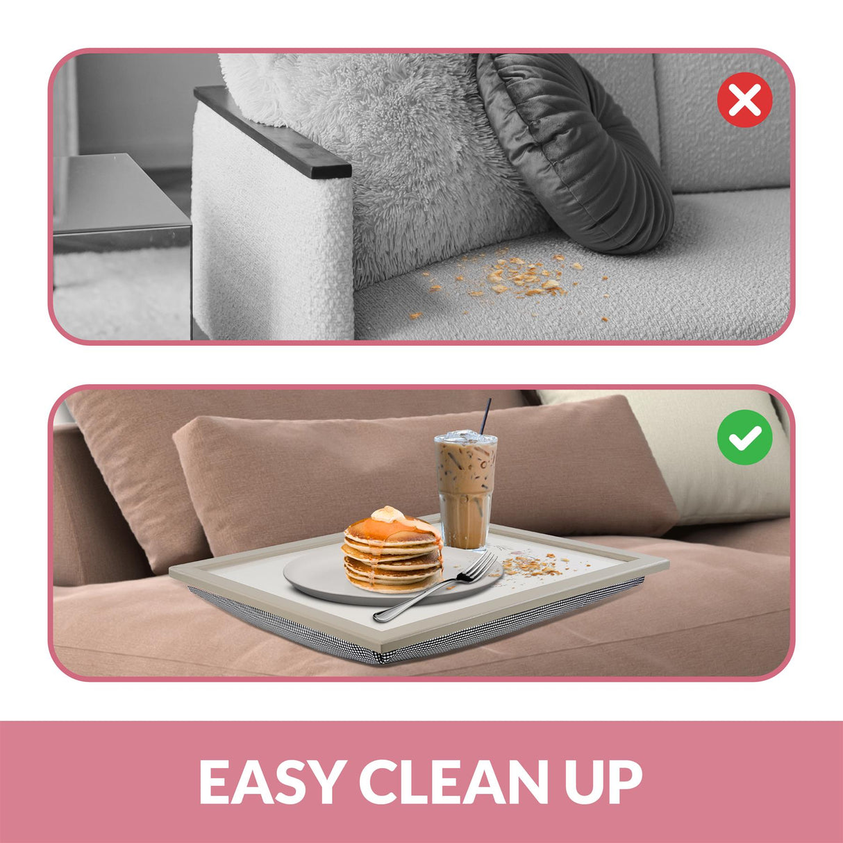 Live a Beautiful Life Lap Tray With Bean Bag Cushion by GEEZY - UKBuyZone