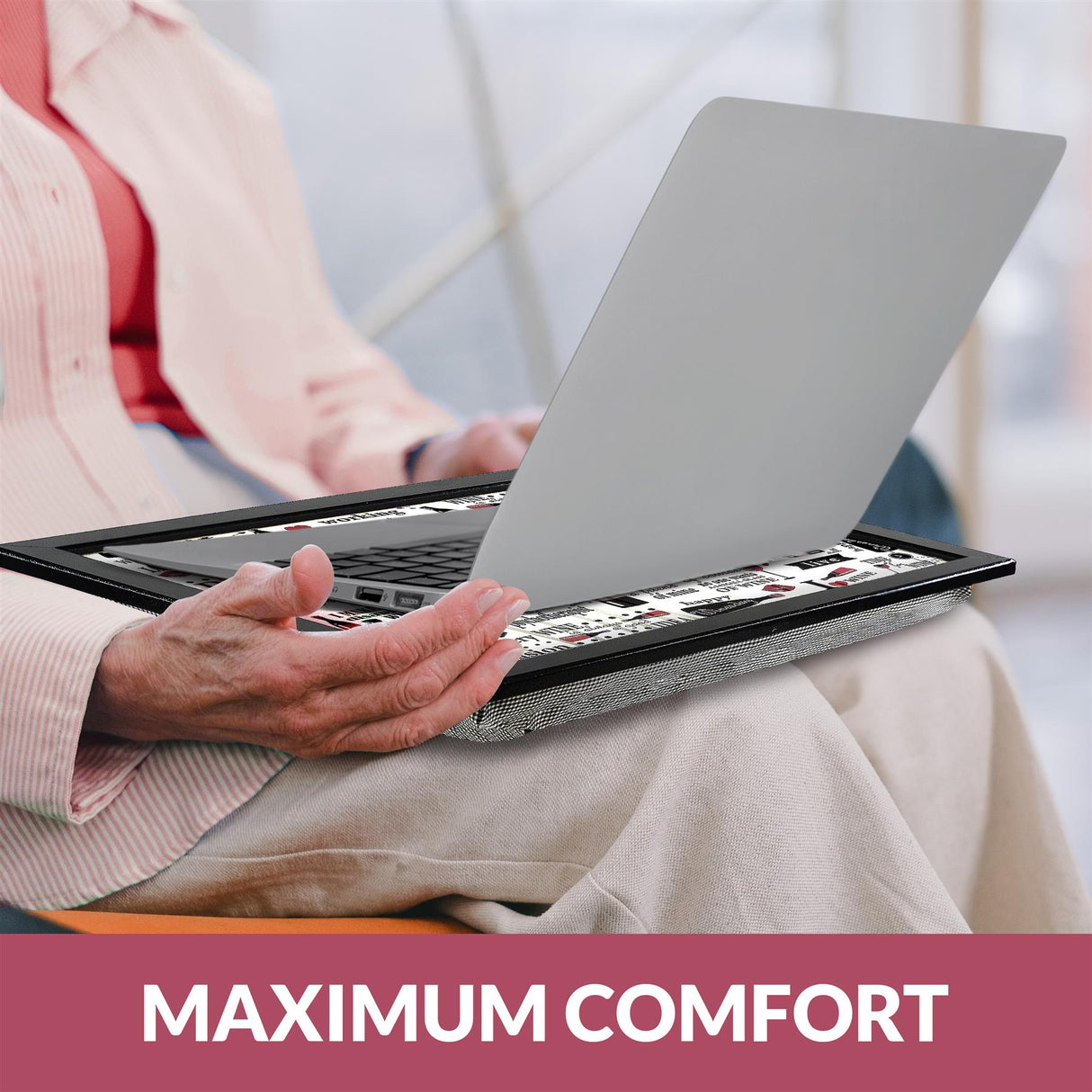 Wine Design Tray With Bean Bag Cushion by Geezy - UKBuyZone