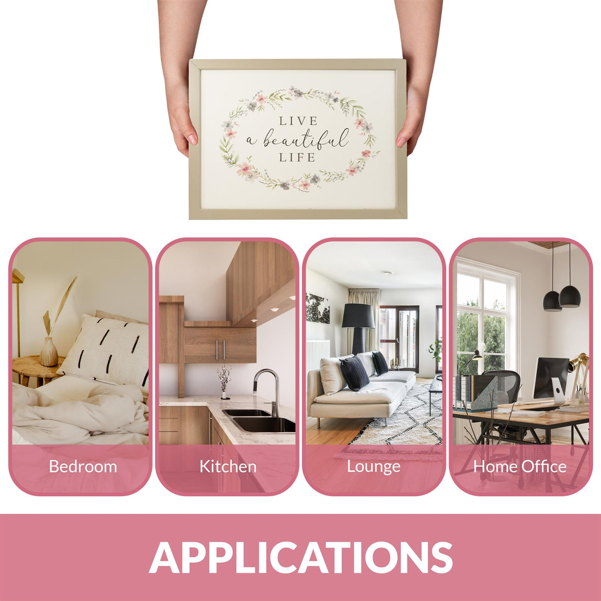 Live a Beautiful Life Lap Tray With Bean Bag Cushion by GEEZY - UKBuyZone