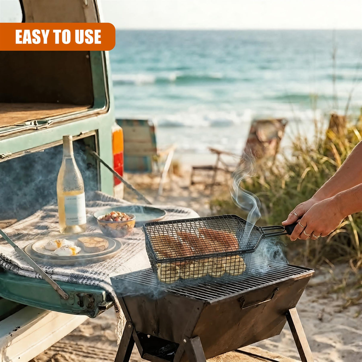 Deep BBQ Grilling Basket