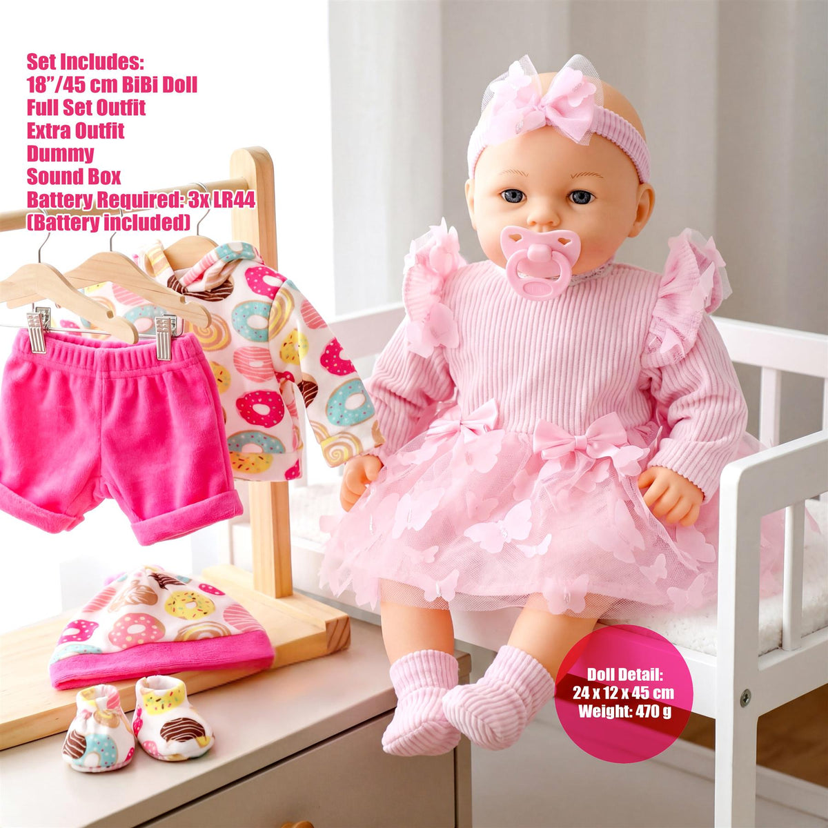 BiBi Baby Doll "Maeve" (45 cm / 18")