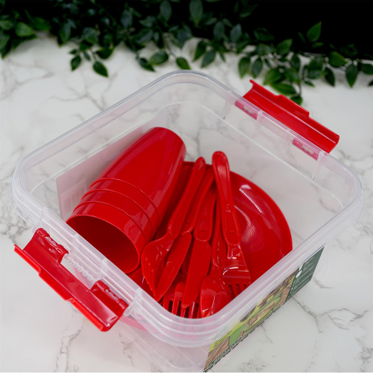 Large Picnic Set With Storage Box For Four - 21 Pieces by Geezy - UKBuyZone