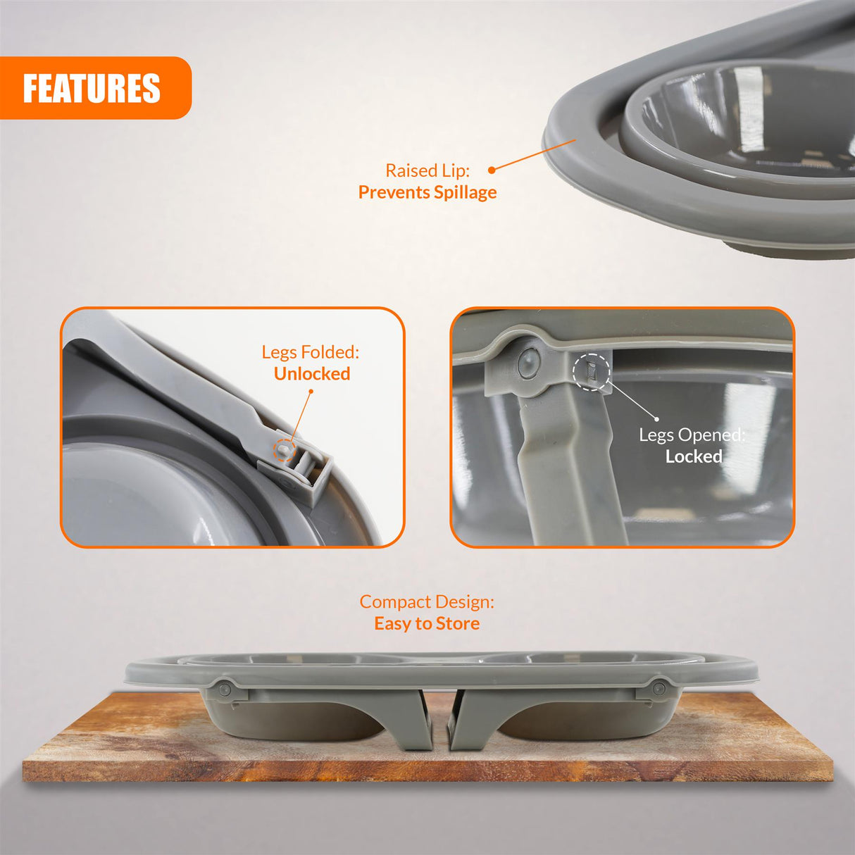 Elevated Double Pet Bowls by GEEZY - UKBuyZone