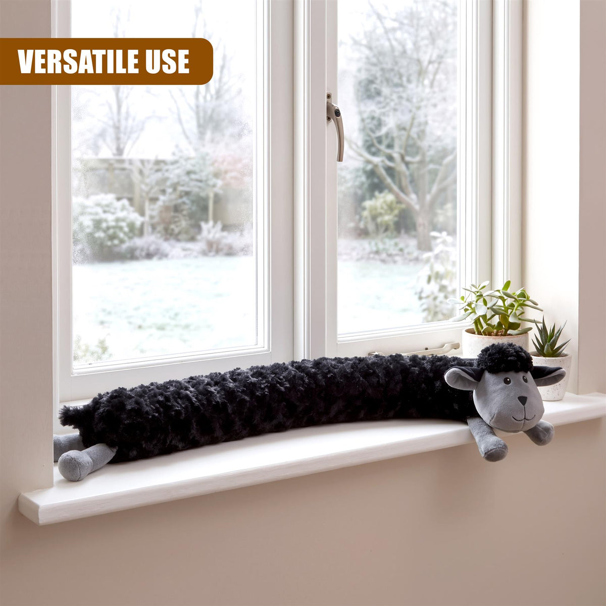 Novelty Black Sheep Draught Excluder for Doors
