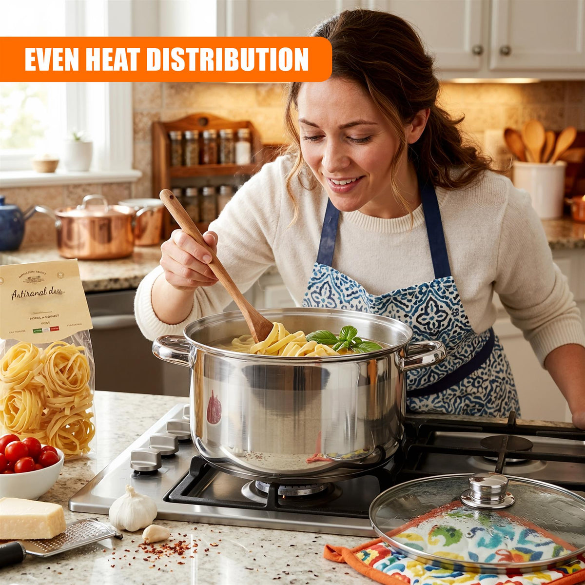 Stainless Steel Stock Pot with Lid - 11.5 L